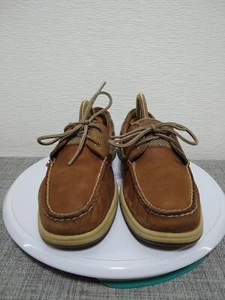 Sperry Top Sider ~ Boat Shoes Women Sz 8M - Angelfish Tan & Brown Leather EUC - Picture 1 of 8