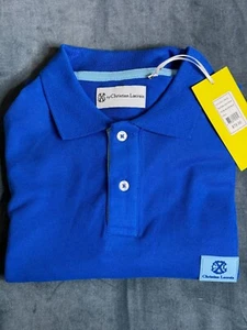 Christian Lacroix Mens Polo Short Sleeve Blue Small - Picture 1 of 8