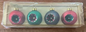 Dept 56 portacarte in vetro mercurio set di 4 cartelloni Natale - Foto 1 di 7