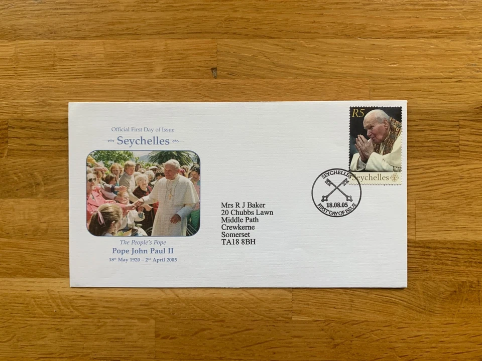 SEYCHELLES 2005 FDC POPE JOHN  PAUL II MEMORIAM - Image 1 of 1