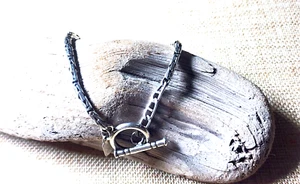 VINTAGE STERLING SILVER BRACELET .925 ESTATE FIND 11.5 GRAMS - Picture 1 of 2