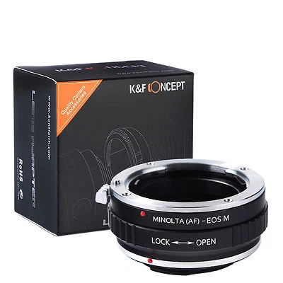 K&F Concept Lens Mount Adapter for Minolta(AF) Mount Lens to Canon EOS M Camera - Image 1 of 4