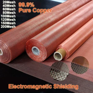 1m Pure Copper Filter Metal Shielding Coarse Dense Gauze Mesh 20 Mesh ~ 200 Mesh - Picture 1 of 5
