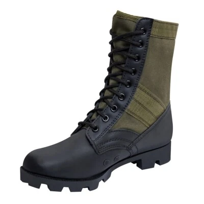 Rothco Mens Leather Military G.I. Style 8" Jungle Boots (Choose Sizes) - Image 1 of 3