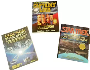 STAR TREK 3 BÜCHER Enzyklopädie, Captain's Logs & "Where noch niemand zuvor gegangen ist" - Bild 1 von 12