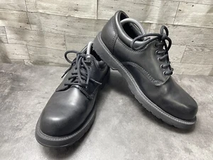 Skechers Arbeit Oxford Derby Herren 10,5 M Schuhe schwarz Leder rutschfest elegant - Bild 1 von 18