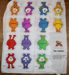 Rainbow Brite Vintage Pillow Sew & Stuff fabric material 1980s huge lot Sprite - Picture 1 of 6