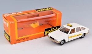 Vintage Solido 1:43 Series 10 (GAM 2) No.60 Simca 1308 GT Taxi 1970s *BOXED* - Picture 1 of 4