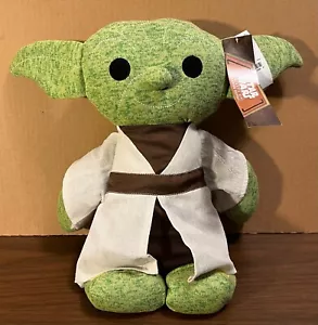 Star Wars Galaxy's Edge Trading Post Yoda Cuscino Buddy peluche lavorato a maglia 16" nuovo con etichette - Foto 1 di 5