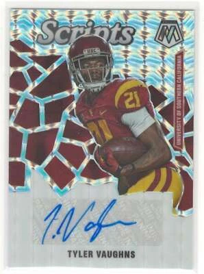 TYLER VAUGHNS RC AUTO 2021 Panini Mosaic Prizm Draft Picks Scripts #25 ID:16183 - Image 1 of 4
