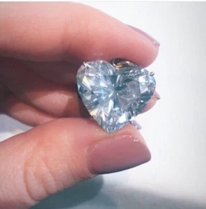 White color 7 Ct Diamond Loose Stone heart VVS1 with + free Gift - Picture 1 of 6