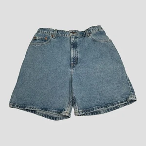 Vintage Levi's 551 Women's Relaxed Fit Size 12 Shorts Blue Denim High Rise - Picture 1 of 4