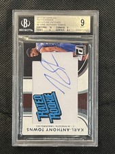 2015-16 Donruss Rated Rookie Signature Patches  #6 Karl-Anthony Towns BGS 9