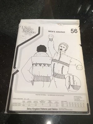 Daisy Kingdom Patterns 56- Men’s Pull-Over Parka Anarak Europa Jacket 1976 Uncut - Image 1 of 2