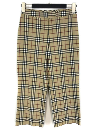 Pantaloni da donna Burberry London cotone marrone nova pantaloni tartan taglia M