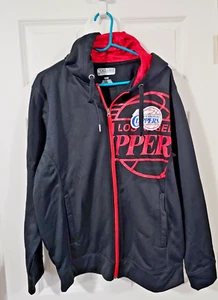 Chaqueta con Capucha Colección Exclusiva de la NBA Los Angeles Clippers - Mediana Negra/Roja - Imagen 1 de 3
