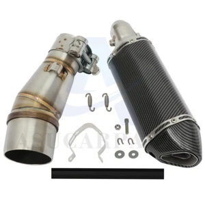 51mm Motorcycle Exhaust System Muffler Mid Pipe For Kawasaki Ninja Z250 250 300 - Picture 1 of 11