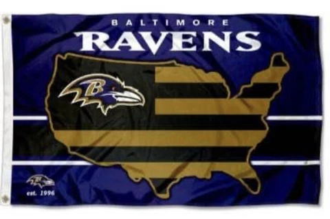Baltimore Ravens USA Flag 3x5 Cover