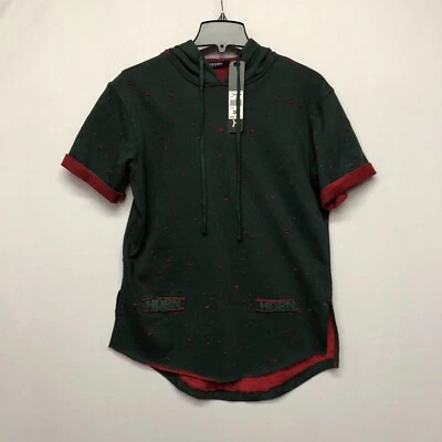 NWT Hudson Outerwear Men Short Sleeve Hoodie Sweatshirt Size Small B270 -16 Foto 1 de 4