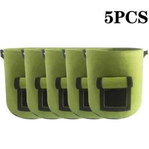 5/10Gallon Felt Plant Grow Bags Nonwoven Fabric Garden Potato Pot Growing Bags - Picture 1 of 15