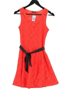 Morgan Women's Midi Dress XS Red 100% Polyester A-Line - Picture 1 of 6