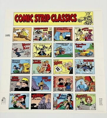 3000 MNH OG Sheet of 20 of 1995 32c Comic Strip Classics - Classic Collection - Image 1 of 2