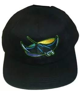 Tampa Bay Rays Vintage 90s Mens Drew Pearson Black Snapback hat Cap New Mlb - Picture 1 of 3