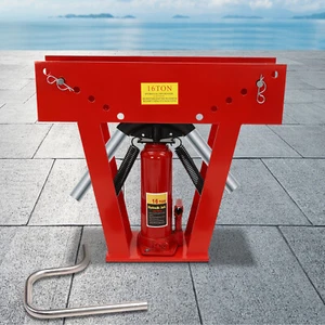 Curvatubi idraulico manuale 16 tonnellate curvatubi resistente rosso NUOVO - Foto 1 di 19