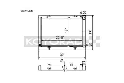 Radiador de aluminio Koyo de doble paso para 240SX S13 S14 89-98 V8 intercambiable KA24 Turbo MT Foto 1 de 4