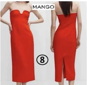 Metallic dress with neckline detail - Women | MANGO - Picture 1 of 5