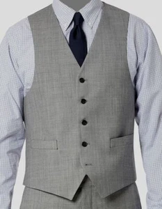 $125 Ralph Lauren Men's Gray Classic-Fit Wool Stretch Solid Suit Vest Size S - Picture 1 of 2