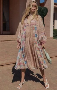 SPELL Mossy Patchwork Midi Dress sz XS - Picture 1 of 11