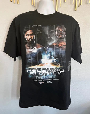 2010 Manny Pacquiao vs Joshua Clottey OFFICIAL T-Shirt SIZE XL *TOP RANK* NWT Cover