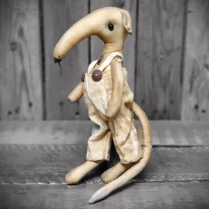 Diseño Vintage Nostalgia Rata de Tela 31 cm Rata Ratón Roedor Tela Hecho a Mano - Imagen 1 de 1