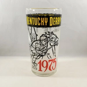 1975 Kentucky Derby Souvenir Churchill Downs Mint Julep Glass Harry M Stevens - Picture 1 of 10