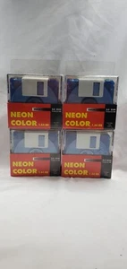 40 Disks Neon 3.5 Hd Unbranded 4 Pack Of 10 New Sealed - Picture 1 of 1