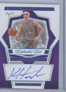 2023-24 Panini National Treasures Definitive Ink Kevin Huerter 1/1 Autograph - Picture 1 of 2