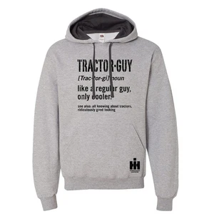 Tractor Guy IH Grey Hooded Sweatshirt, D20837-GH - Picture 1 of 1