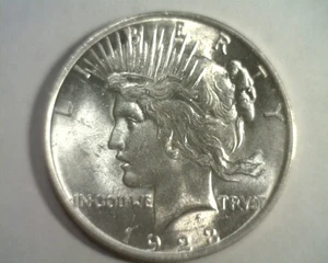 1923 PEACE SILVER DOLLAR UNCIRCULATED+ UNC.+ NICE ORIGINAL COIN FROM BOBS COINS - Picture 1 of 2