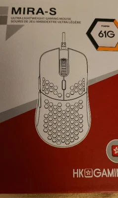 HK Gaming Mira-S Ultra Lightweight 61g Gaming Mouse Honeycomb Shell Orange - Image 1 of 2