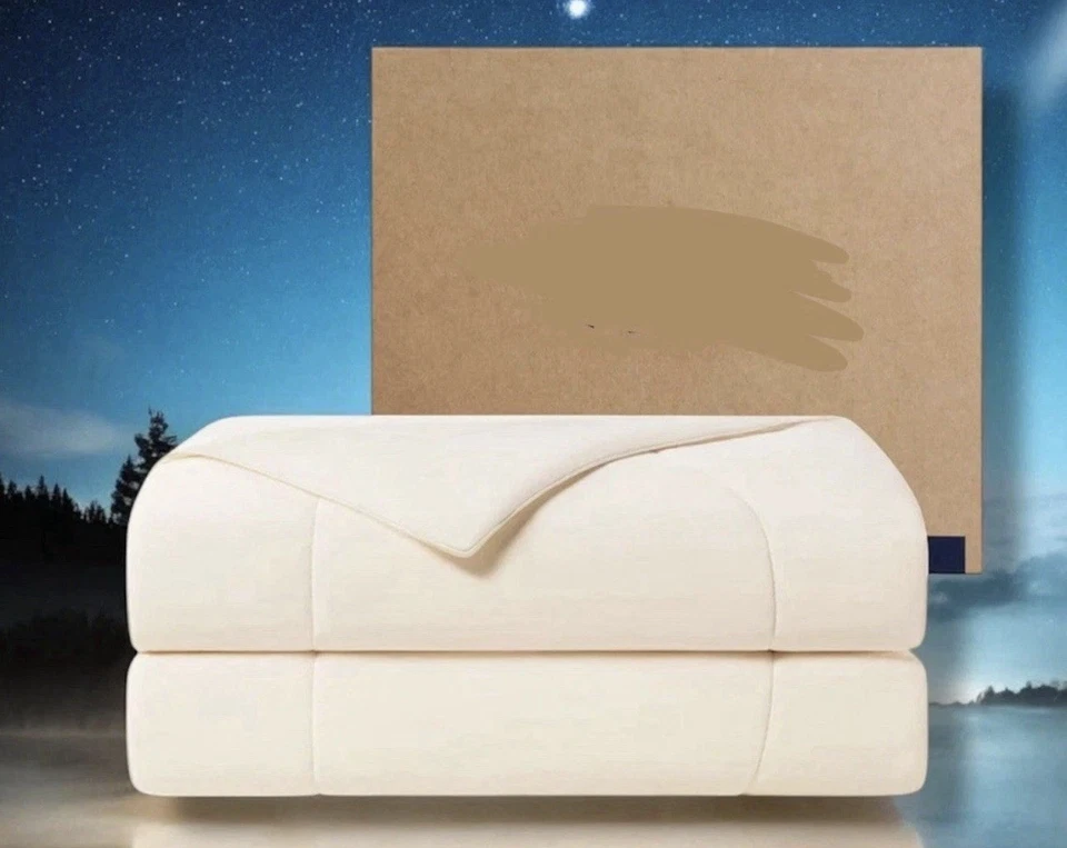 Rest Evercool Edredón de Enfriamiento Manta Completa/Queen Marfil Dormitorio Caliente 90” X 90” Foto 1 de 1