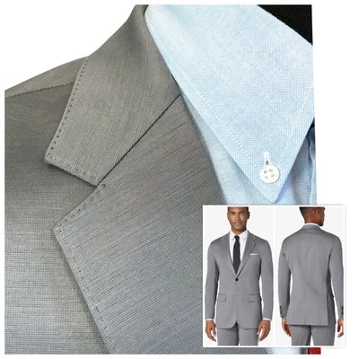 XSuit Blazer Chaqueta Hombre Talla 38L 5.1 Gris Tela Flexible Delgado Rendimiento Elástico Foto 1 de 4