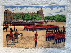 Irish Linen ~ Tea Towel  Trooping The Colour Horse Guards Parade London ~ Ulster - Picture 1 of 2