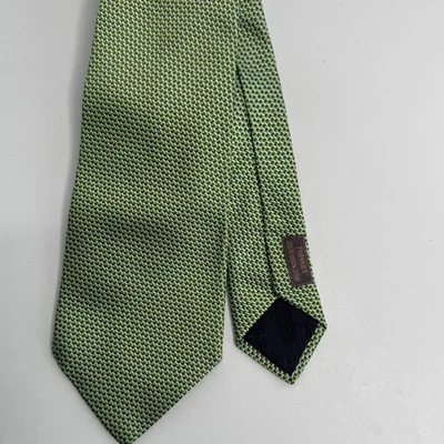Auténtica corbata Hermes 100 % seda para hombre gris hecha en Francia Foto 1 de 4