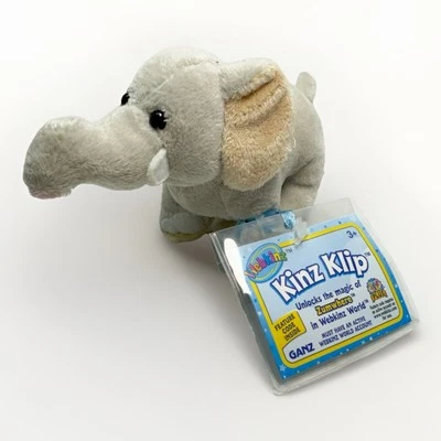 Ganz Kinz Klip ~ VELVETY ELEPHANT~ (WE000733) new with unused tags ~ approx 4" - Image 1 of 4
