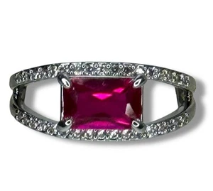 BP Ring RBP7757 “Cherish Me”. Lab Created Ruby Hematite Plating  SZ 9 - Picture 1 of 5