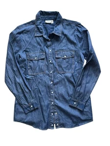 Damen Hemd Fransa Jeansoptik marine Größe S - barrierefrei  - Bild 1 von 7