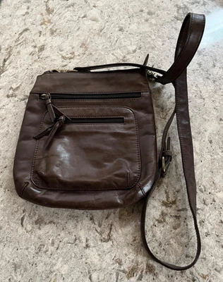 Bolso Bandolera Hobo Cartera de Cuero Marrón Desgastado Foto 1 de 4