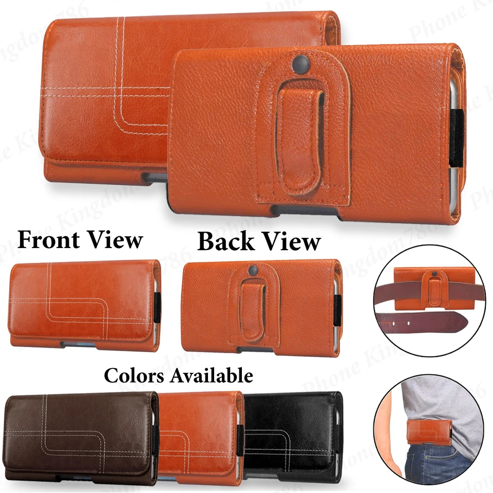 Belt Pouch Clip Loop Holster Leather Case Cover Holder For Alcatel Models - image 1 of 4
