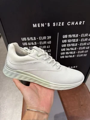 ¡Nuevo! Ecco’s Mujer’s Blanco Con Verde Golf S-Three Zapatos! Talla 9-9,5 Foto 1 de 4